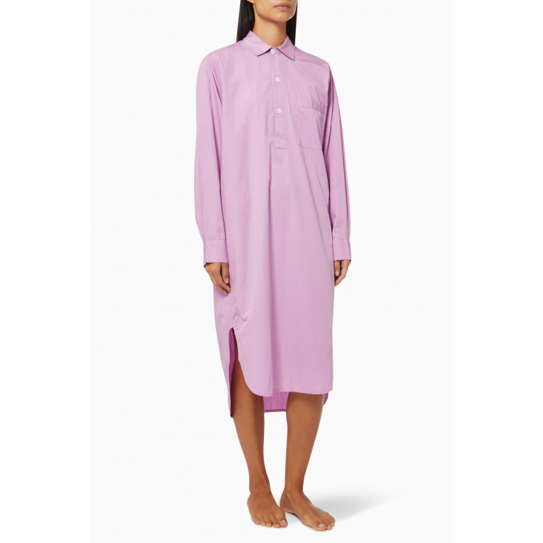 Tekla - Poplin Night Shirt Dress in Organic Cotton