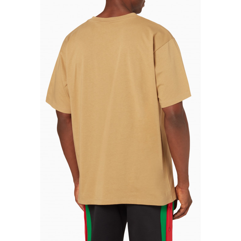 Gucci - Gucci Mirror Print T-shirt in Cotton Jersey Brown
