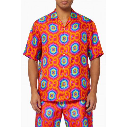 Gucci - GG Kaleidoscope Bowling Hawaii Shirt in Silk