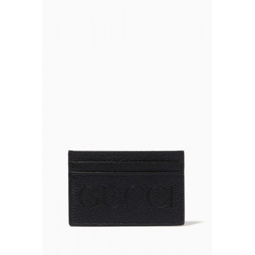 Gucci - Card Case with Gucci Logo in Leather