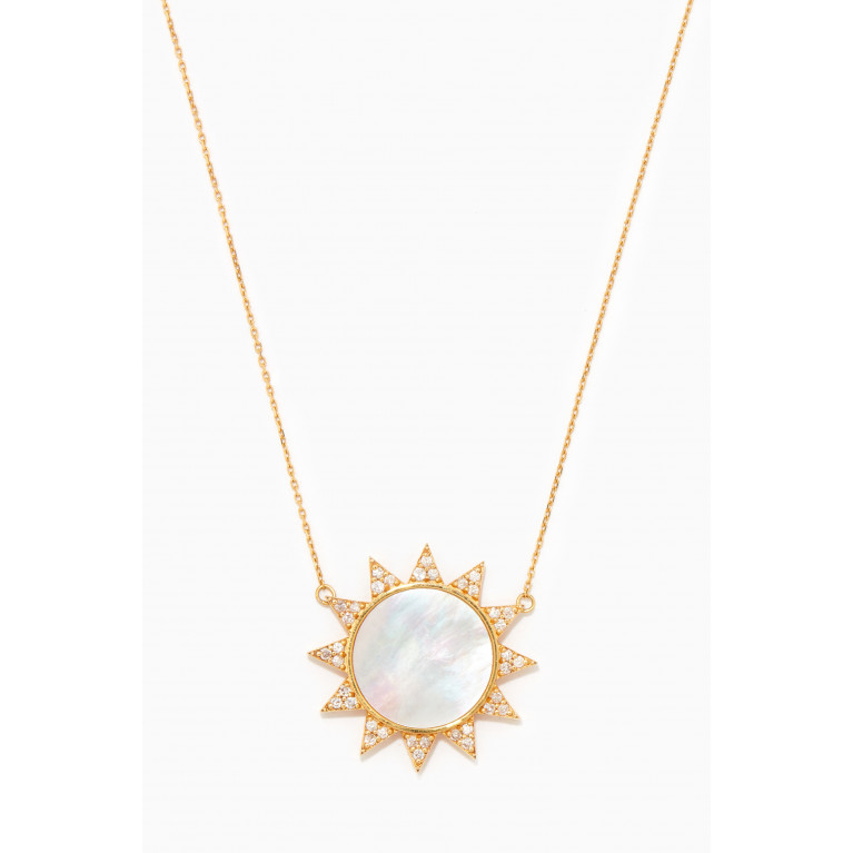 M's Gems - Nurai Diamond Pendant Necklace in 18kt Yellow Gold