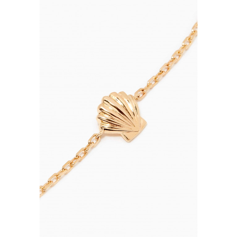STONE AND STRAND - Shell Bracelet in 10kt Yellow Gold