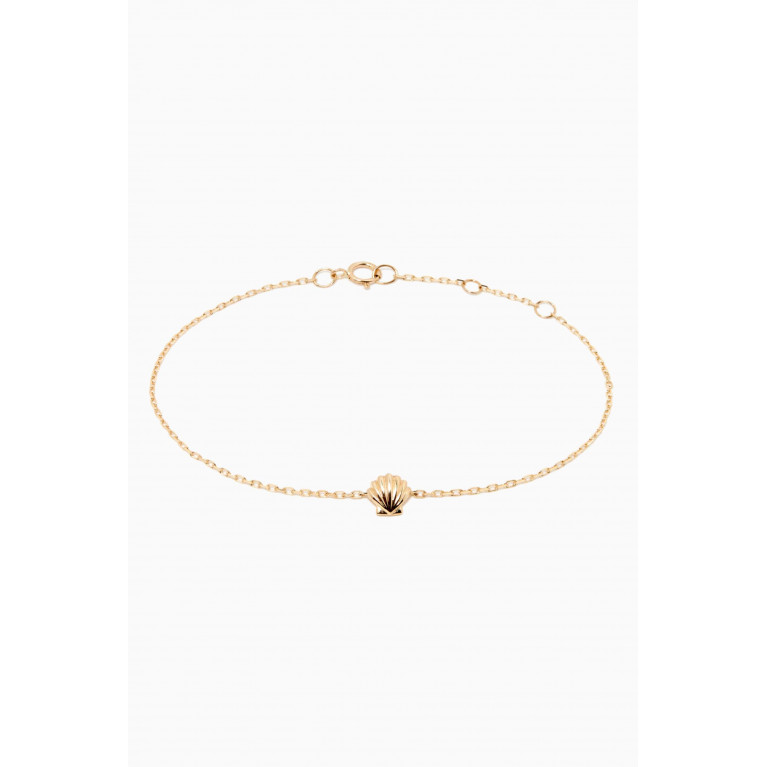 STONE AND STRAND - Shell Bracelet in 10kt Yellow Gold