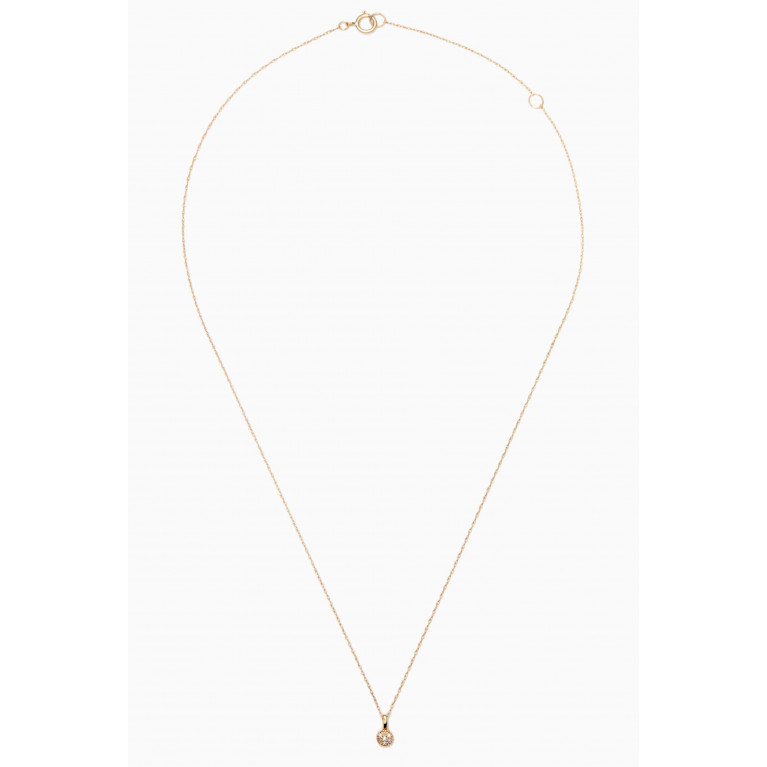 STONE AND STRAND - Magic Circle Diamond Necklace in 10kt Yellow Gold