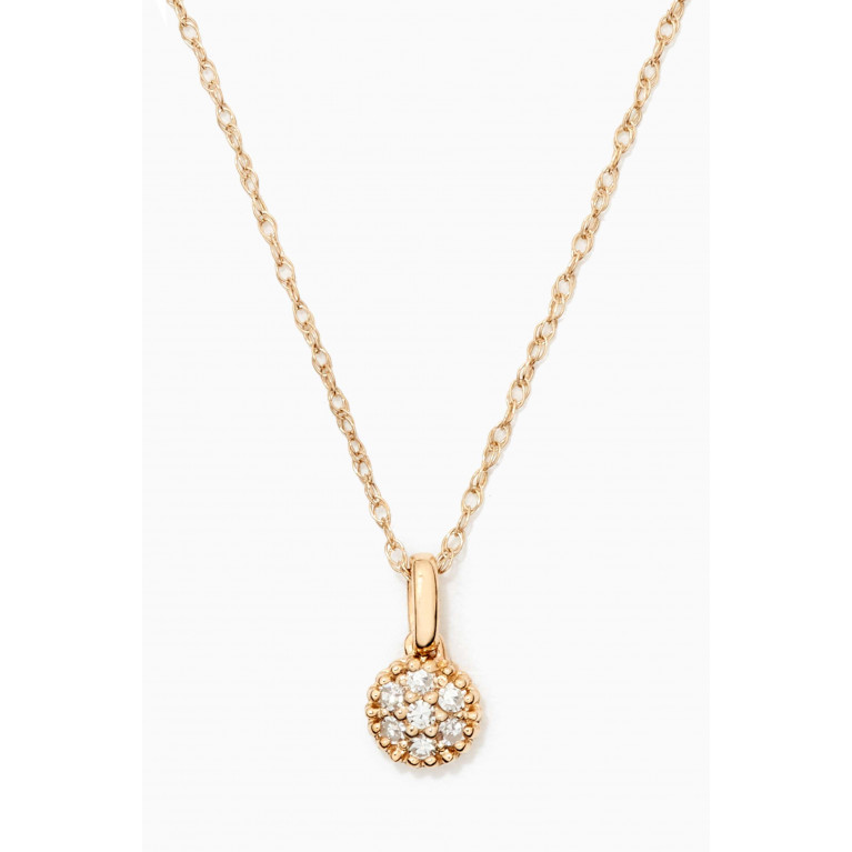 STONE AND STRAND - Magic Circle Diamond Necklace in 10kt Yellow Gold