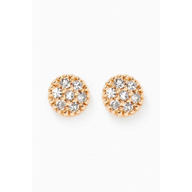STONE AND STRAND - Magic Circle Diamond Earrings in 10kt Yellow Gold