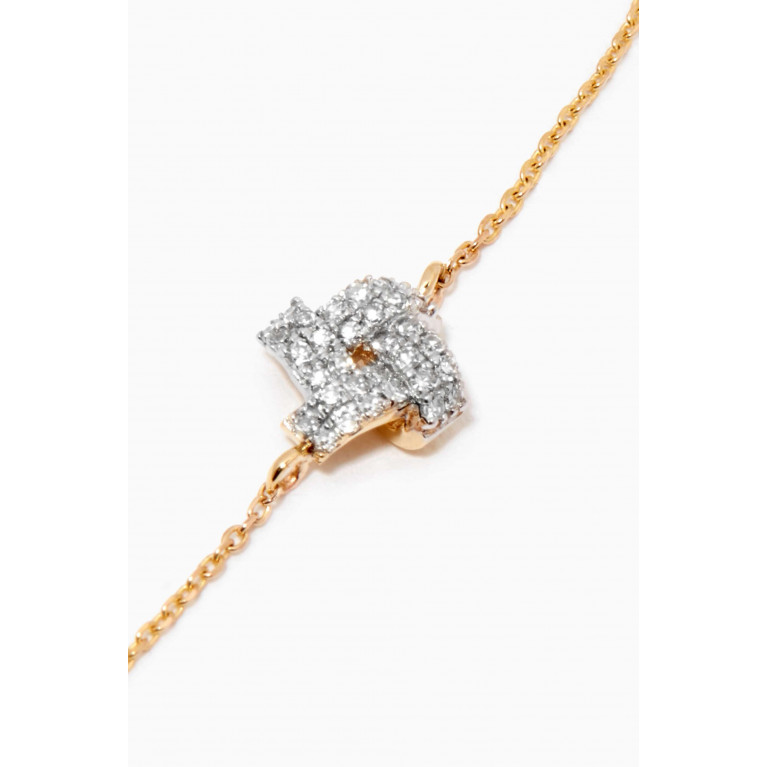 STONE AND STRAND - Love Knot Diamond Bracelet in 10kt Yellow Gold