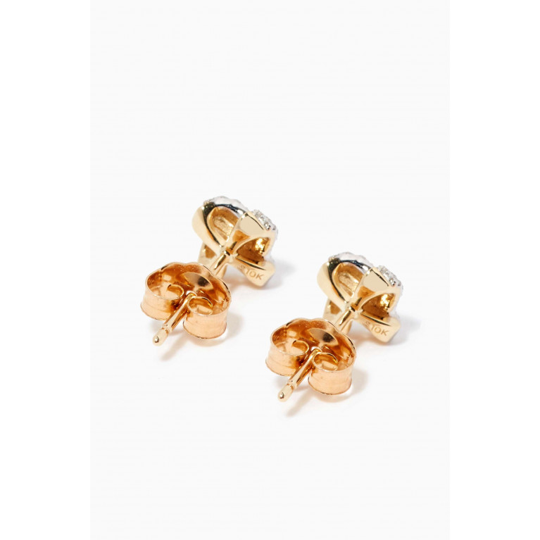 STONE AND STRAND - Love Knot Diamond Studs in 10kt Yellow Gold
