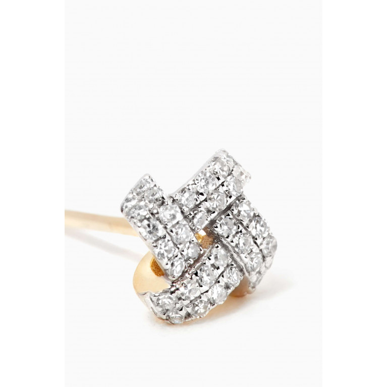 STONE AND STRAND - Love Knot Diamond Studs in 10kt Yellow Gold