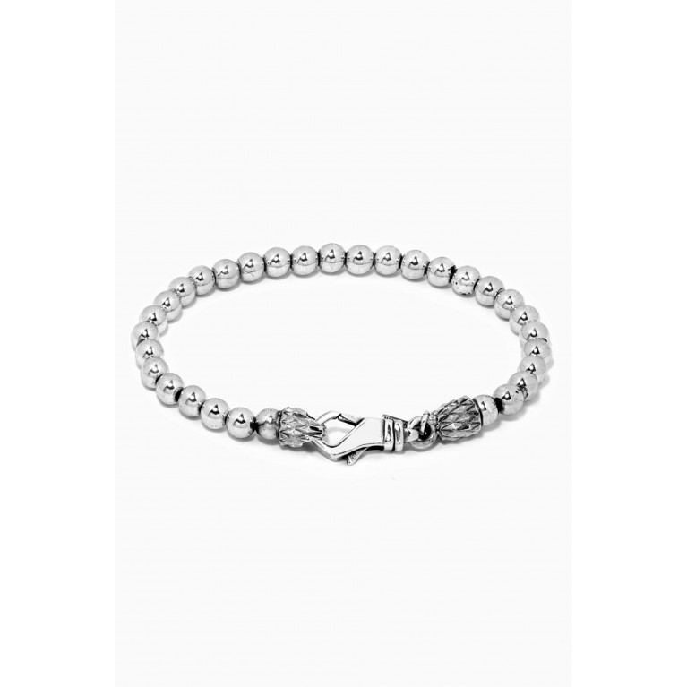 Emanuele Bicocchi - Beaded Chain Bracelet in Sterling Silver