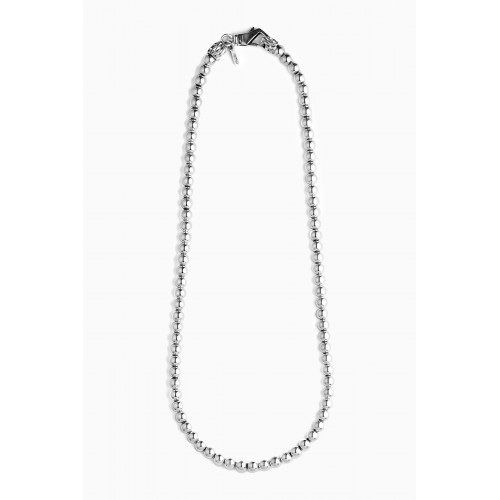 Emanuele Bicocchi - Beaded Chain Necklace in Sterling Silver