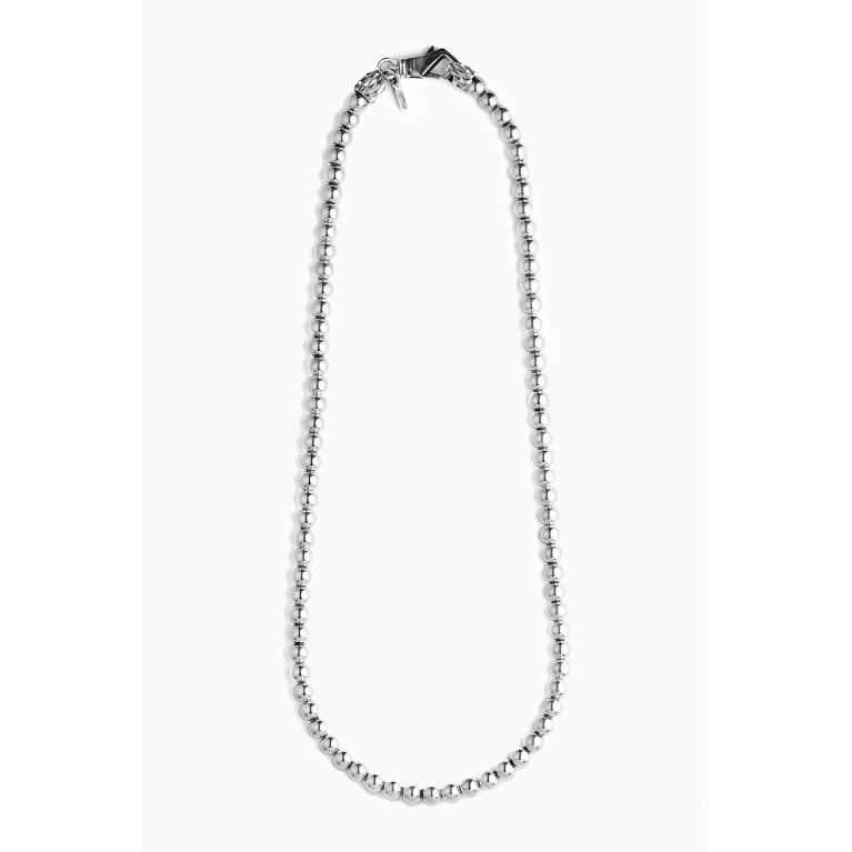 Emanuele Bicocchi - Beaded Chain Necklace in Sterling Silver