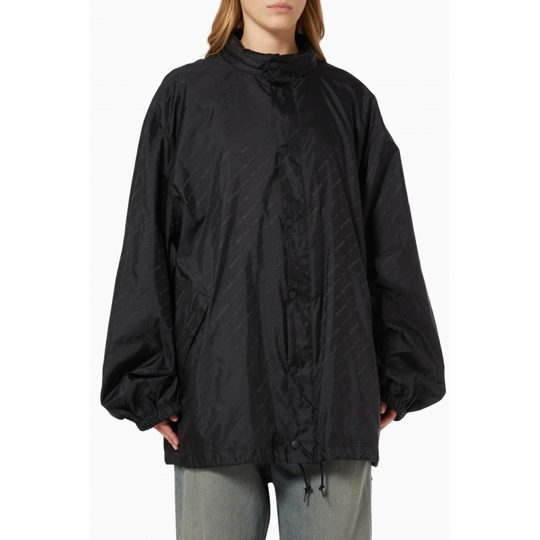 Balenciaga - All-over Logo Rain Jacket in Nylon