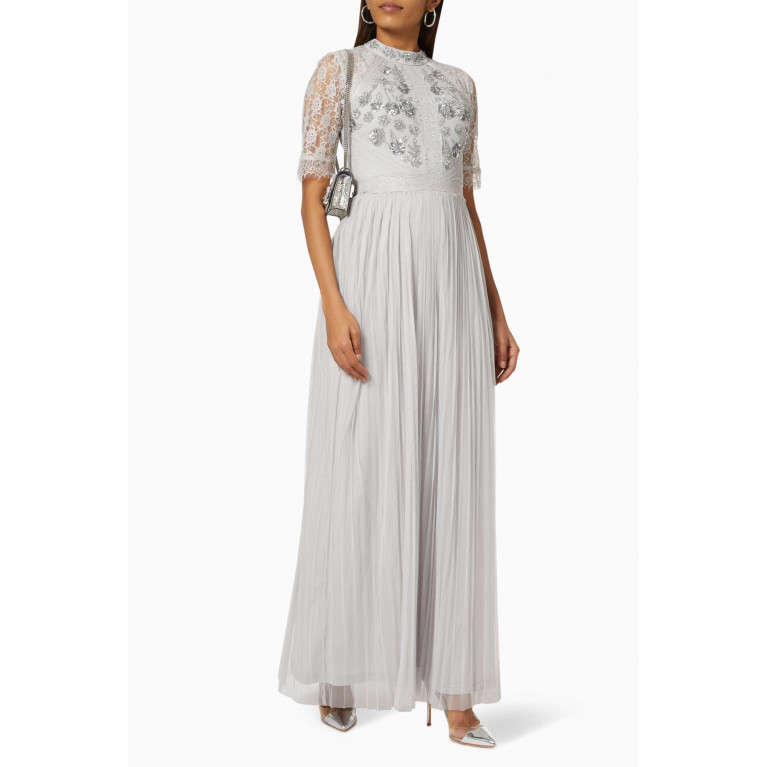 Amelia Rose - Delphinus Embellished Dress in Tulle