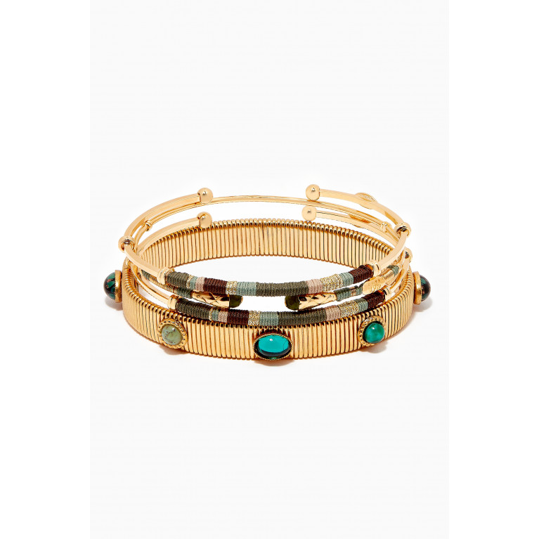 Gas Bijoux - Stack Stretch Bracelet in 24kt Gold Plating, Set of 4