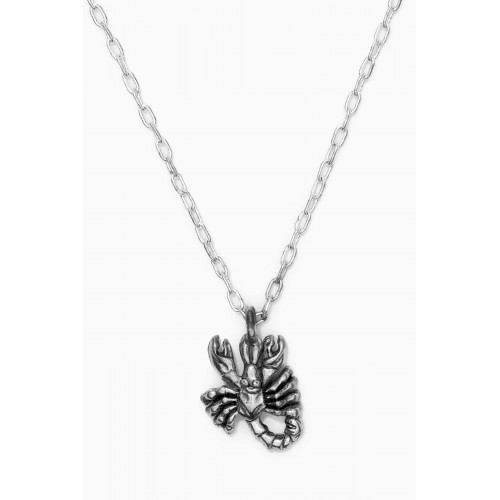 The Monotype - Scorpio Zodiac Pendant with Chain Necklace in Silver Plating