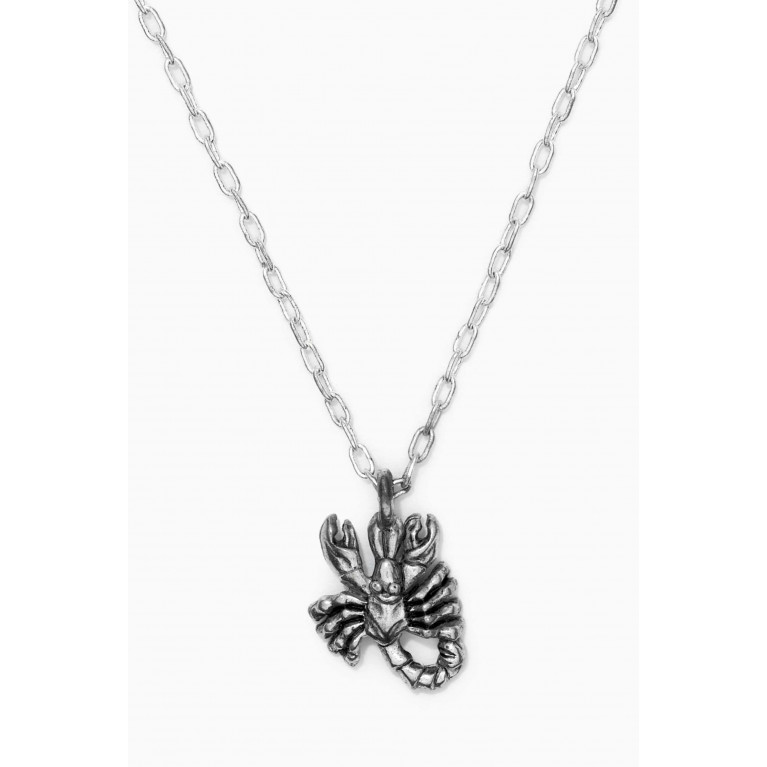 The Monotype - Scorpio Zodiac Pendant with Chain Necklace in Silver Plating
