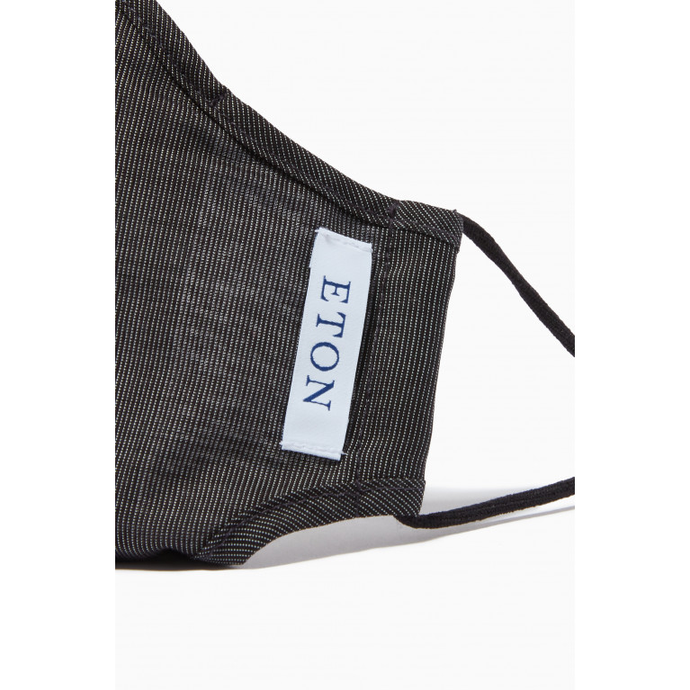 Eton - Houndstooth Non-medical Face Mask in Supima Cotton