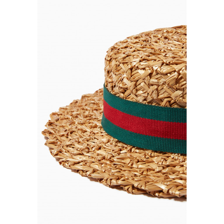 Gucci - Web Ribbon Hat in Straw