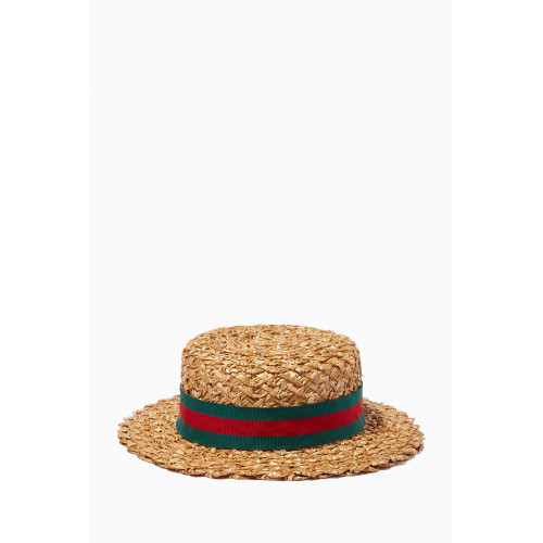 Gucci - Web Ribbon Hat in Straw