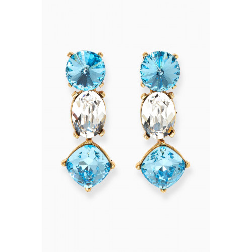 Oscar de la Renta - Crystal Drop Earrings Blue