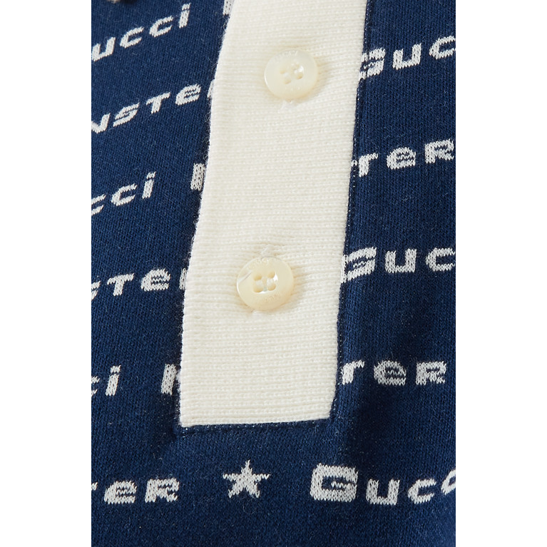 Gucci - Polo in 'Gucci Monster' Cotton Jacquard