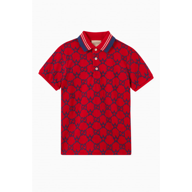 Gucci - GG & Stars Polo Shirt in Stretch Cotton