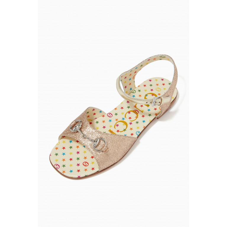 Gucci - Horsebit Glitter Sandals