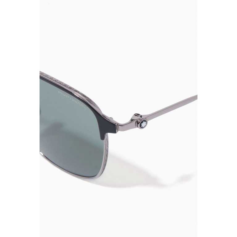 Montblanc - Round Sunglasses in Metal