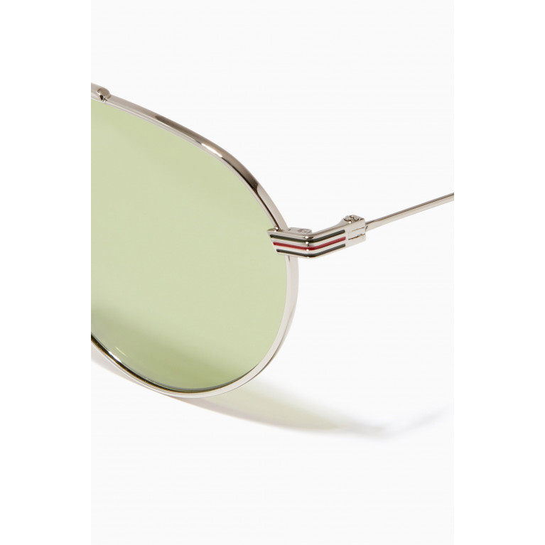 Gucci - Pilot Frame Sunglasses in Metal