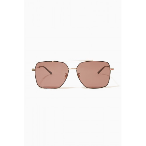 Gucci - Low Nose Bridge Sunglasses in Metal