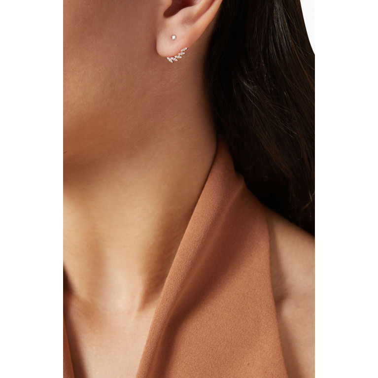 Djula - Marquise Diamond Single Earring in 18kt Rose Gold