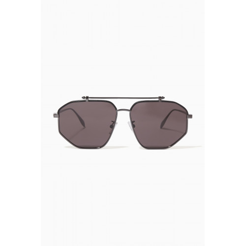 Alexander McQueen - Top Piercing Sunglasses in Metal