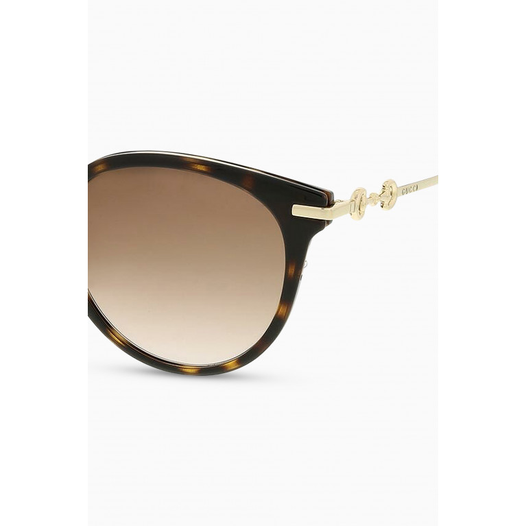 Gucci - Round Sunglasses in Acetate & Metal