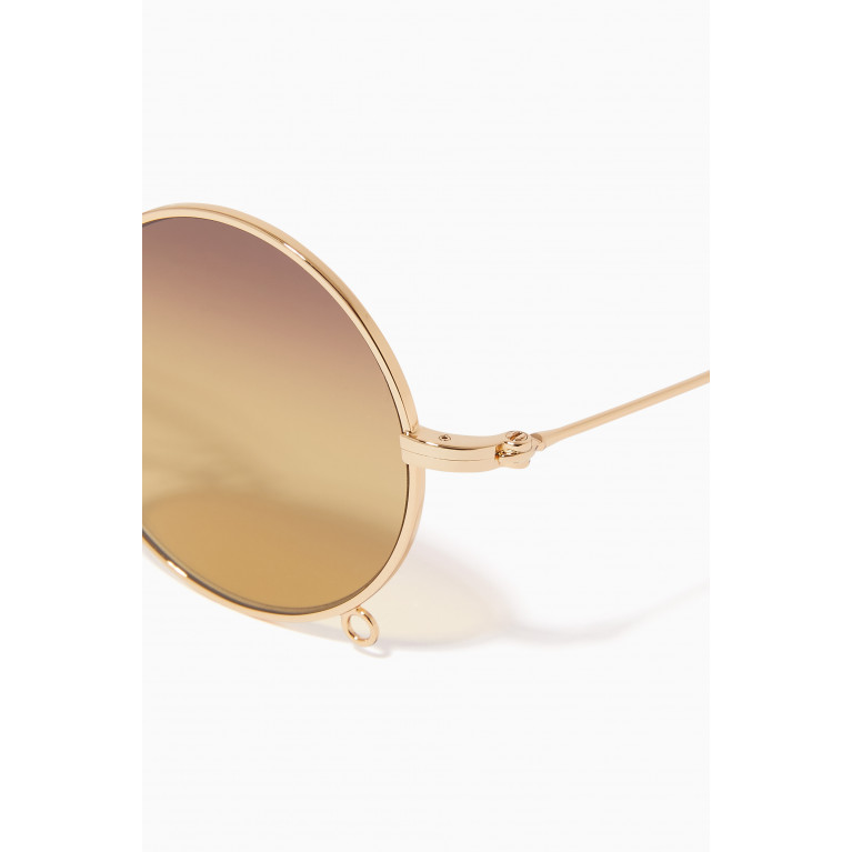 Gucci - Pince Nez Round Frame Sunglasses in Metal
