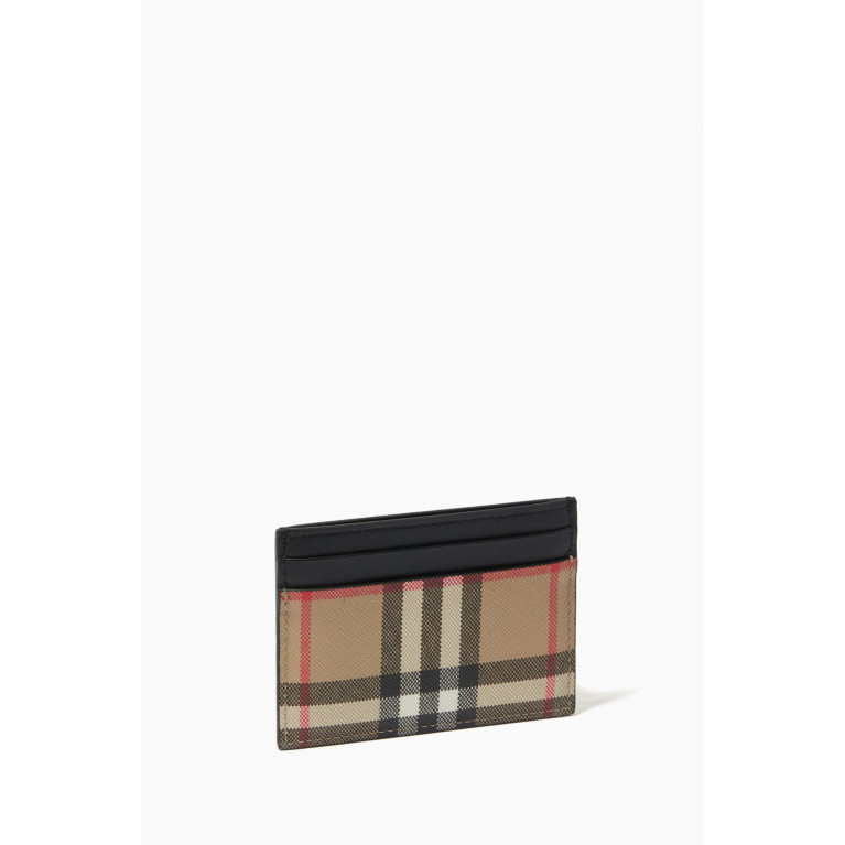 Burberry - Card Case in Vintage Check E-canvas & Leather