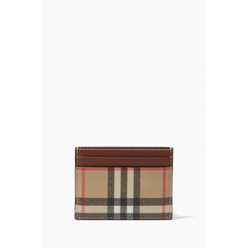 Burberry - Card Case in Vintage Check E-canvas & Leather