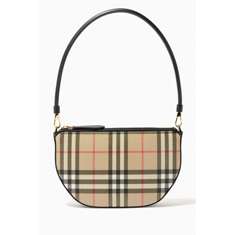 Burberry - Olympia Checked Pouch Bag in Canvas