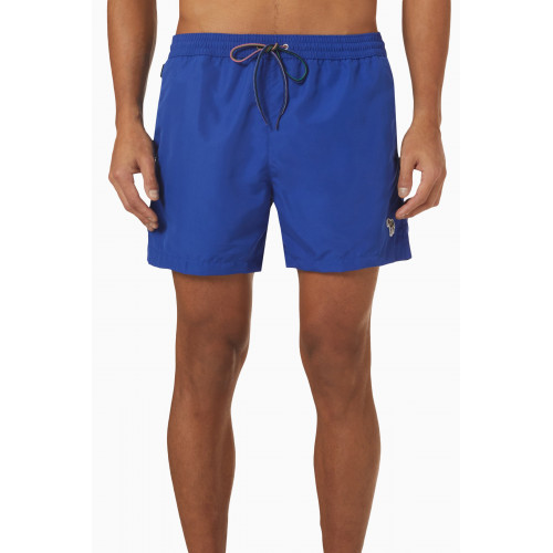 PS Paul Smith - Zebra Logo Swim Shorts in Recycled Fabric Blue