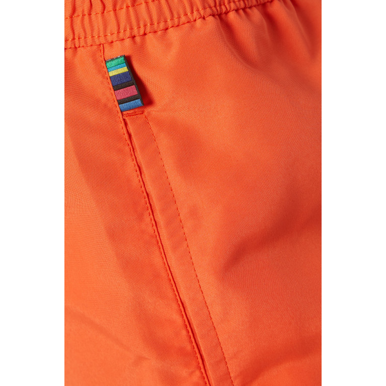 PS Paul Smith - Zebra Logo Swim Shorts in Recycled Fabric Orange