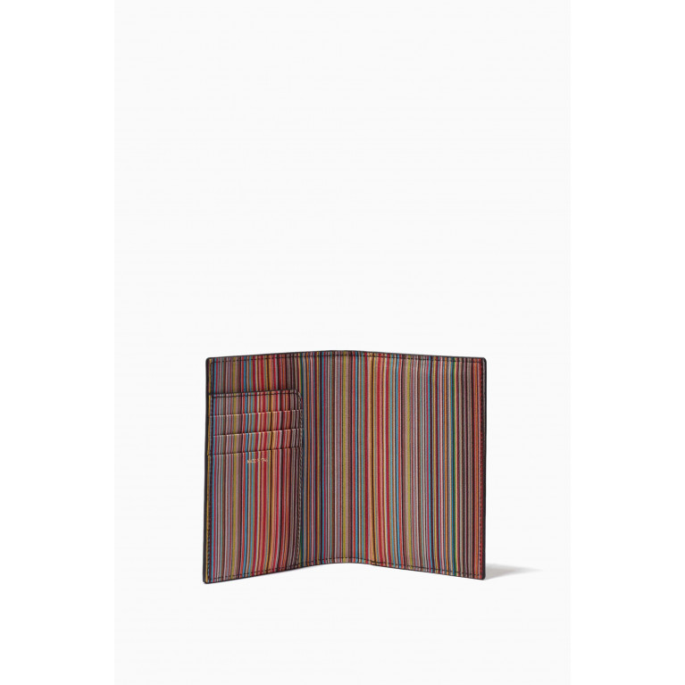 Paul Smith - Signature Stripe Interior Passport Cover in Leather