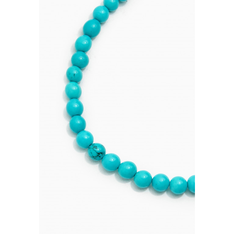 Mateo New York - Turquoise Beaded Choker Necklace in 14kt Yellow Gold