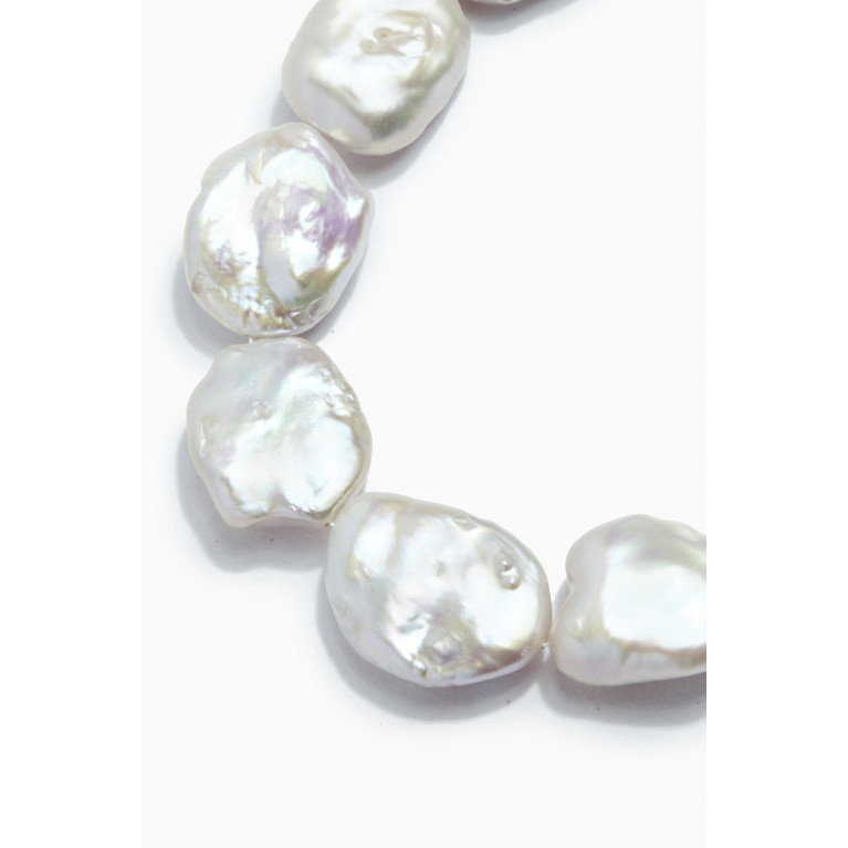 Mateo New York - Baroque Pearl Strand Necklace in 14kt Yellow Gold