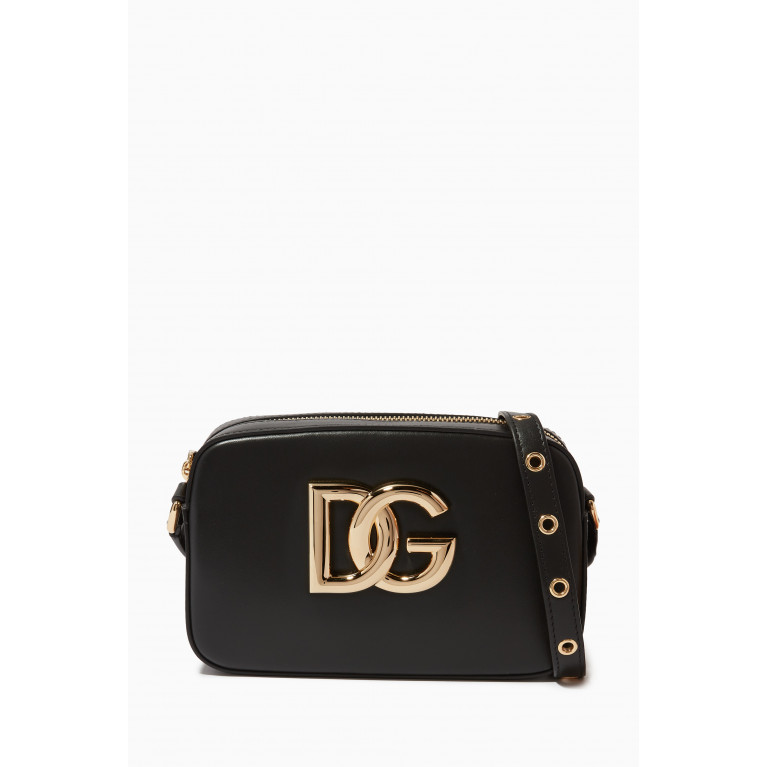 Dolce & Gabbana - DG Millennials Crossbody Bag in Calfskin Leather Black