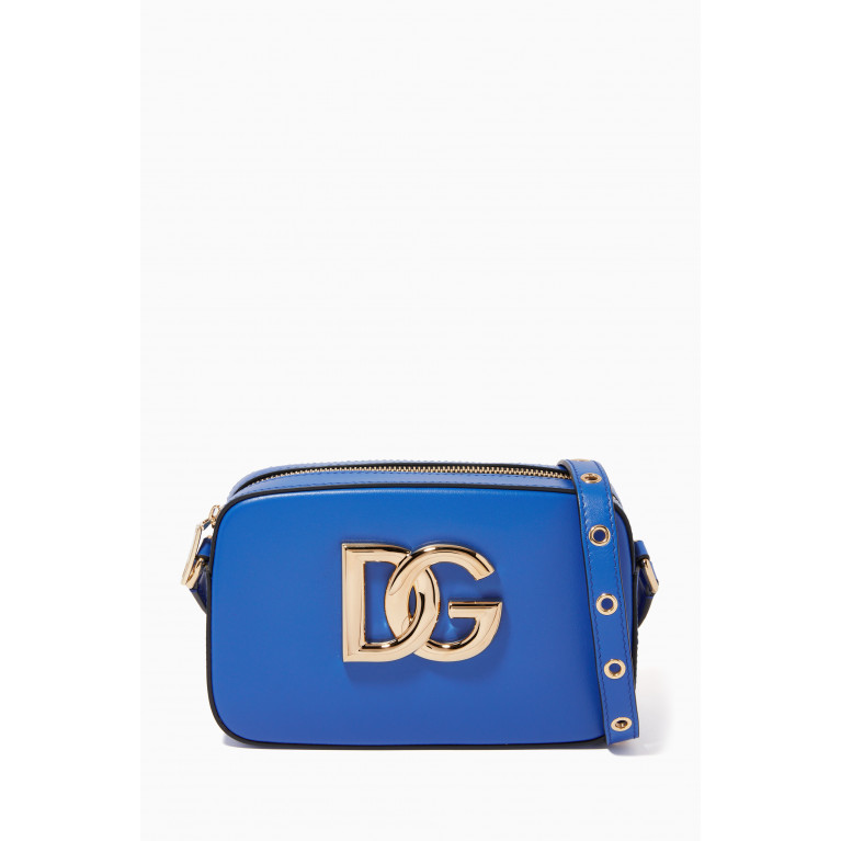 Dolce & Gabbana - DG Millennials Camera Bag in Calfskin Leather Blue