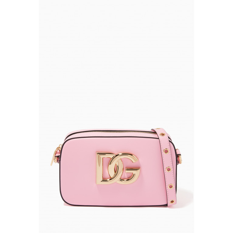 Dolce & Gabbana - DG Millennials Camera Bag in Calfskin Leather Pink