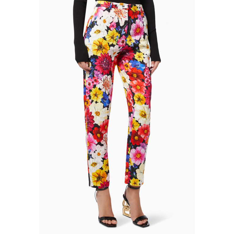 Dolce & Gabbana - Garden High Waist Pants in Fine Brocade