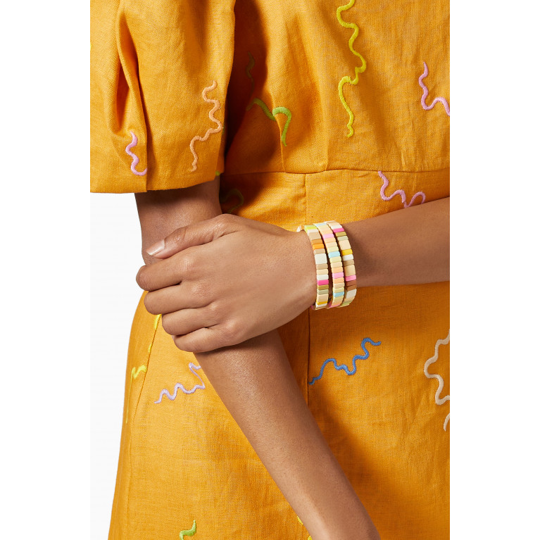 Roxanne Assoulin - Neons & Neutrals Bracelet in Stretch Enamel, Set of 3