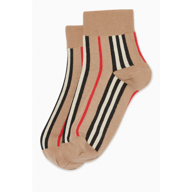 Burberry - Icon Stripe Short Socks in Stretch Cotton