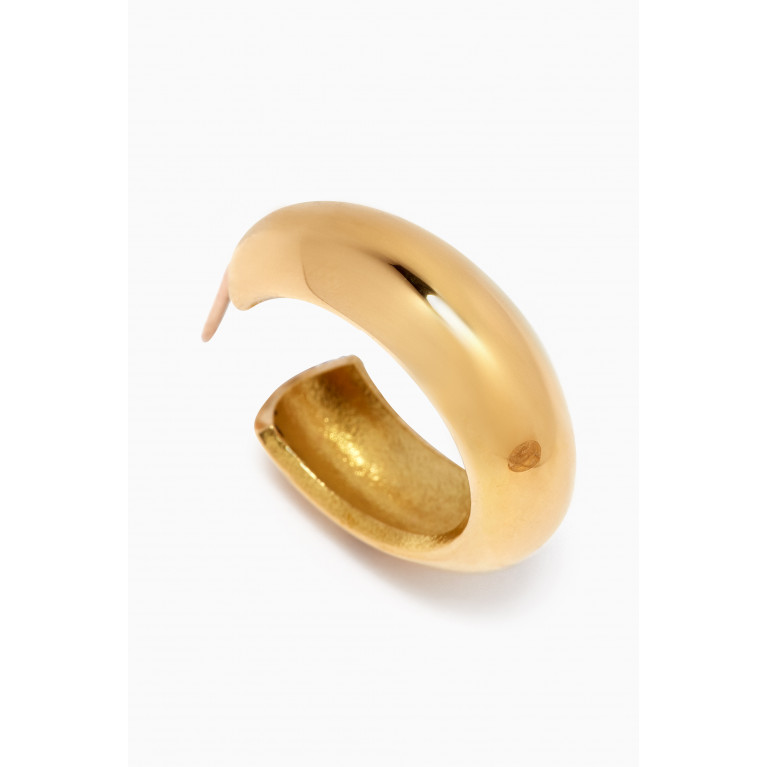 Laura Lombardi - Mini Cusp Hoop Earrings in 14kt Gold Gold